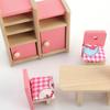 Kids Mini Table Chair Cabinet for 1/12 Dollhouse Bearoom Living Room DIY Accessories