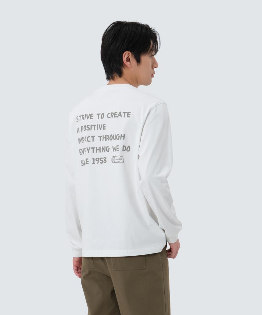SNOWPEAK APPAREL Aeroheat Lettering Long Sleeve T-Shirt (S25Fuftl24) Off White