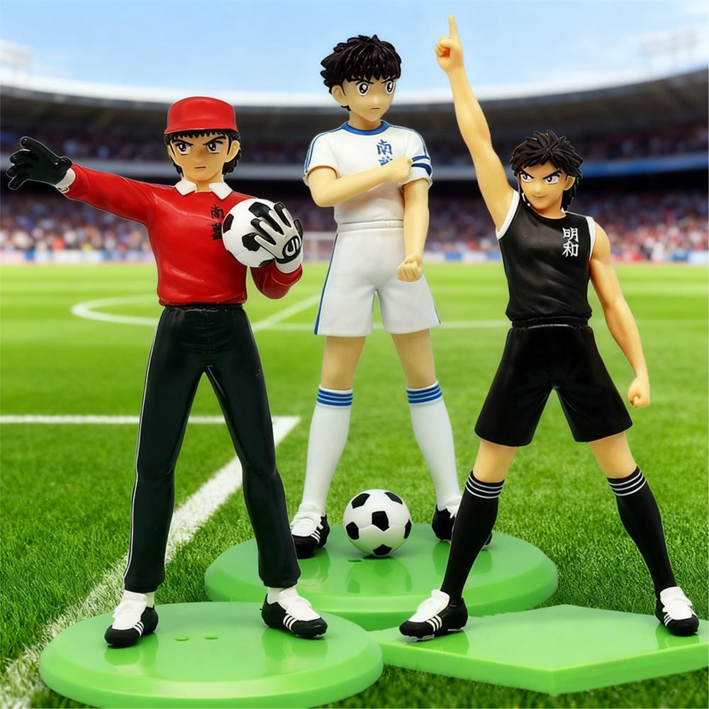 18cm Captain Tsubasa Anime Figure Ozora Tsubasa Action Figures Hyuuga Kojirou/Wakabayashi Genzou Figurine Collection Model Toys