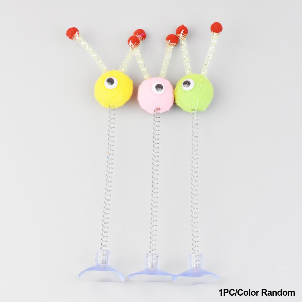 1 buc Jucărie Pisică Arcuș cu Pene Ventuză Multicolor Minge de Blană de Pisică Baghetă Teaser Jucării Interactive pentru Animale de Companie Jucării Scărpinătoare pentru Pisici Consumabile Culoare Aleatorie