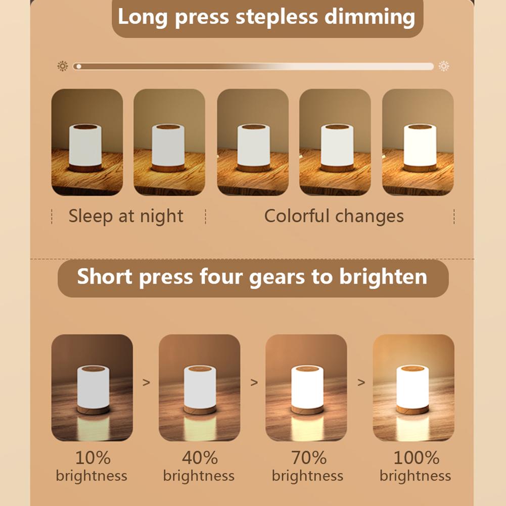 

RGB Nightstand Lamp with Timer Modern Decorative Light 3000K Desk Reading Light Touch Sensor for Bedroom Living Room China Mainland