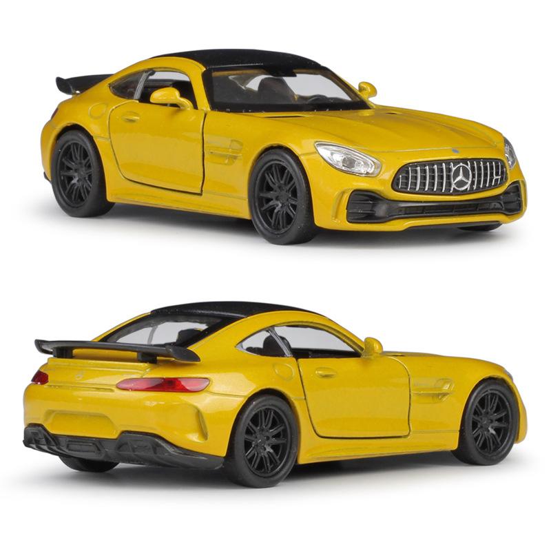 1/36 Mercedes-Benz AMG GTR Super Sport Spielzeugautomodell WELLY Druckgussmetallfahrzeug Miniatur Pull Back Collection Geschenk für Kind Junge
