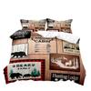 Elch Schwarzbär Bettbezug Queen Set, Wildtiere Hirsch Bettwäsche Set, Rustikales Schlafzimmer Dekor für Männer Freund Teenager Junge, 2 Kissenbezüge