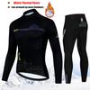 2027 Winter Tour De Italy Thermal Fleece Cycling Clothes Men Jersey Suit Outdoor Road Bicycle Clothing Bib Pants Set