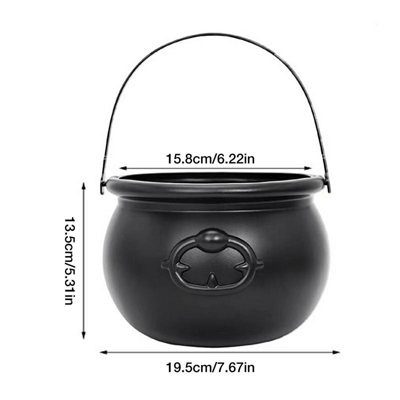 Godisburk Halloween Häxa Godisburkar Spöklik Design Halloween Svart Kittel Gryta För Godis Kex Choklad Och Smycken