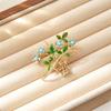 1Pc Retro Creative Flower Basket Brooch Art Fresh Pin Personalized Art Jewelry Accessories Clothing Bag Decoration Gift Trend
