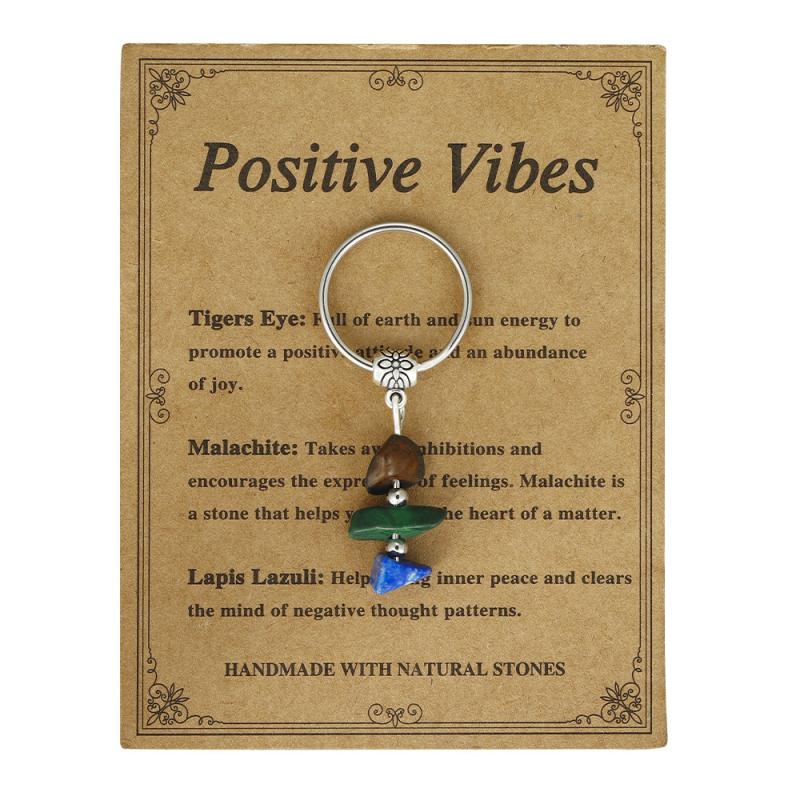 1 Piece Handmade Red Agate Card Combination Pendant Keyring  Natural Stone Beads String Keychain Gifts