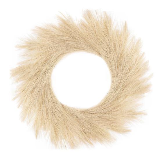 Artificial Pampas Grass Wreath Front Door Wall Mounts DIY Garland