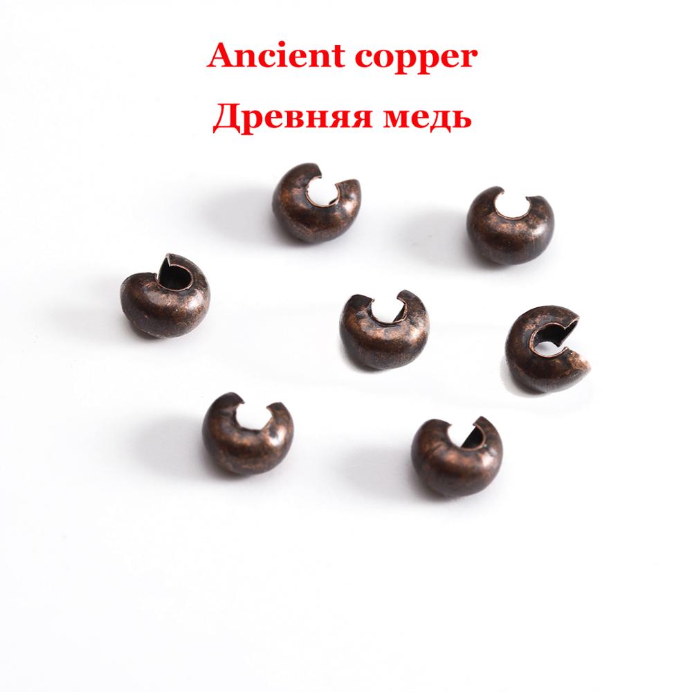 100pcs Open Crimp Beads Covers Crimp End Beads Stopper Spacer Beads For DIY Jewelry Making Findings Supplies quetschperlen