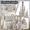 Piececool Sagrada Familia 3D Puzzle Berühmtes Architektonisches Gebäude Metall Nano Puzzle Montage Erforderlich Kleber Schwierigkeitsgrad 6 Sterne Mittelstufe