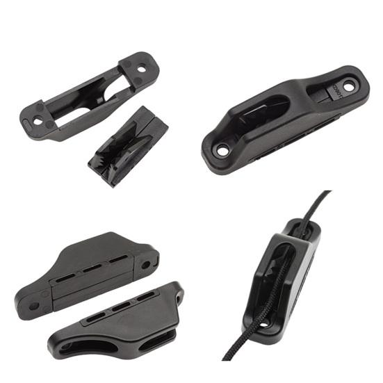 Nylon Kayak Cord Lock Cleat Self-Lock Rope Cord Tensioner Runner Quick Grip Soft Rope Tensioning Slider for Canoeing Kayak Surfing Accessories