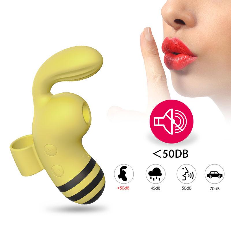Cute Bee Oral Clit Sucking Vibrator for Woman 7 Modes Vibration Nipple Sucker Adult Sex Toys for Couples Female Masturbation