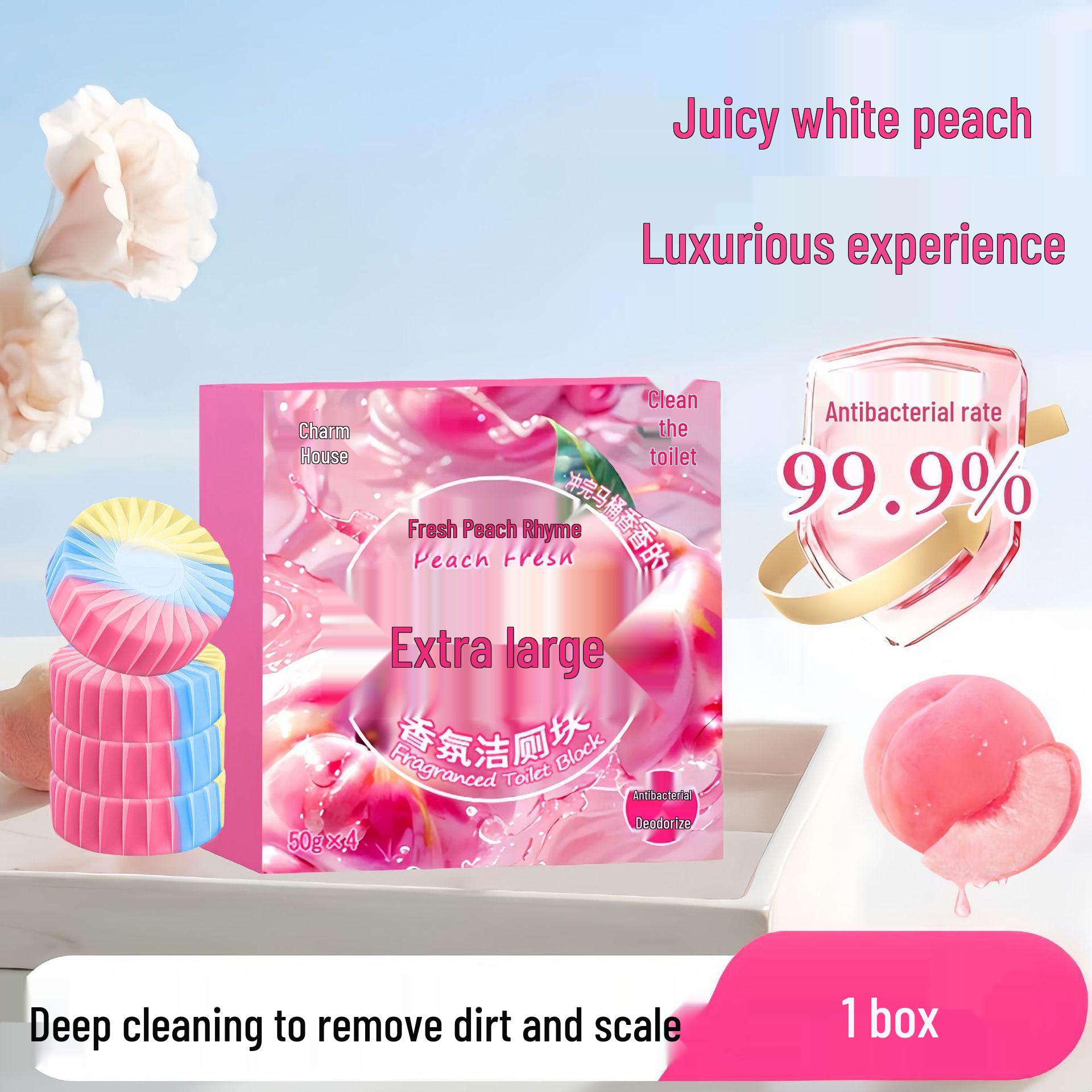 Super Large Toilet Bowl Cleaner: Deodorizes, Removes Odors, Yellowing & Scale, Long-Lasting Fresh Blue Bubbles Fragrance.