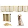 HEEOREV Wooden Pet Gate, Baby Gate, Dog Gate, Wooden Dog Gate [Size Approx. 365cm X 60cm] (60cm Height, Set of 6) Foldable Gate, Fence, Dog Gate, Safe