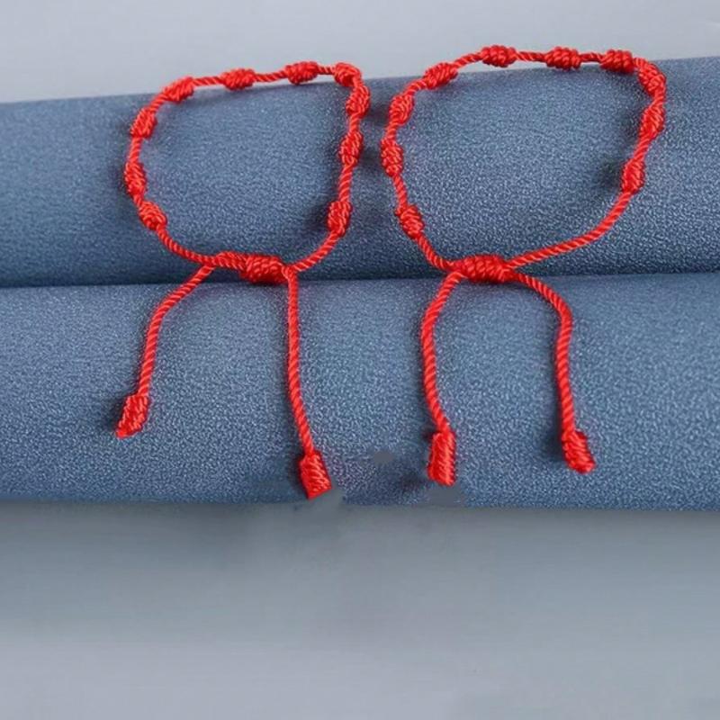 1pcs Chinese New Year Red Lucky Bracelet, Minimalist Handmade Braided Friendship Bracelets For Men And Women