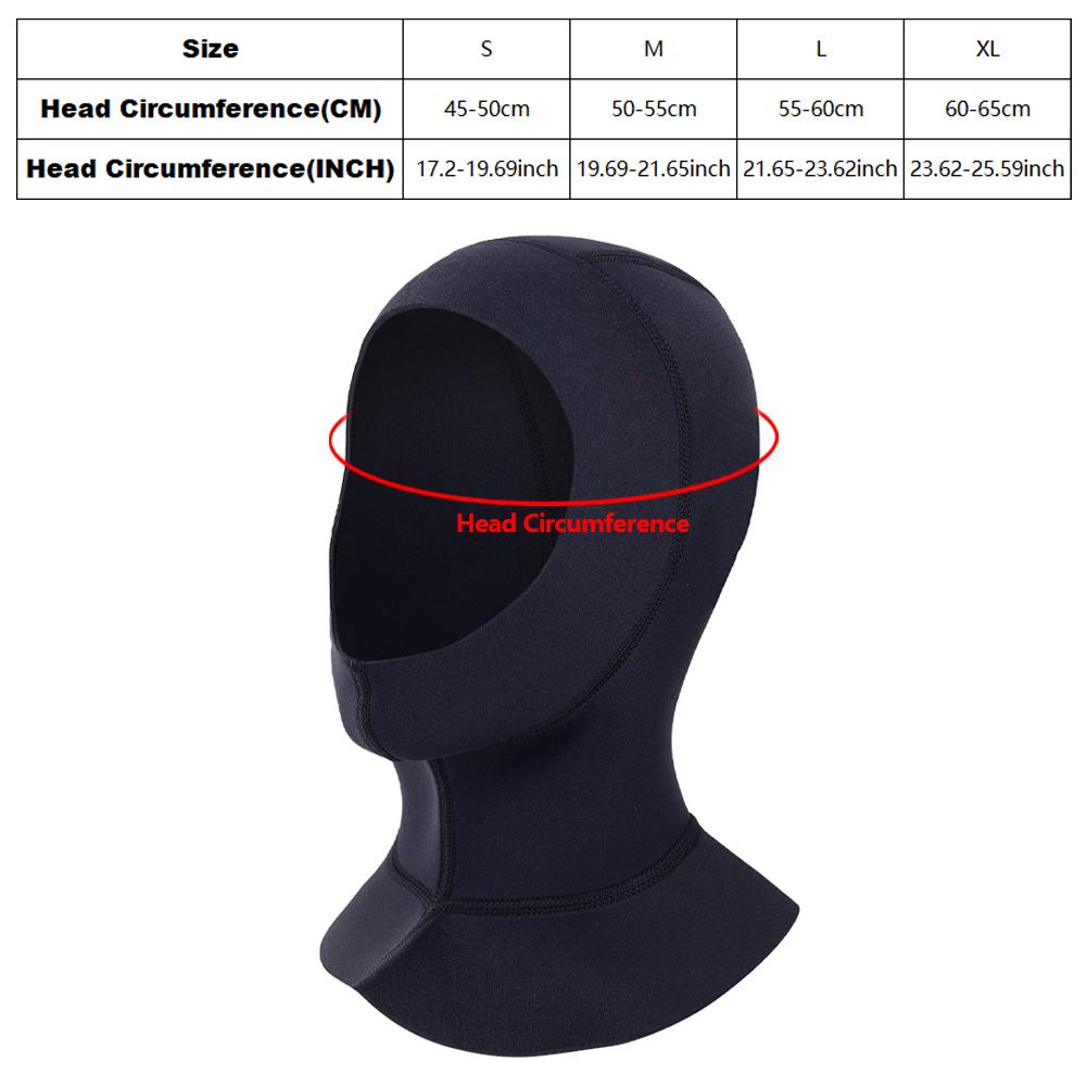 3MM Neoprene Diving Cap For Men And Women Snorkeling Hat Surfing Spearfishing Helmet Winter Thermal Swimming Headgear