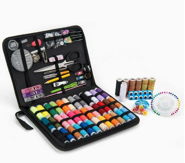 Kit de cusut portabil cu 86 de piese cu geantă din pânză Oxford