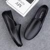 Fashion Casual Leather Men Formal Dress Footwear Slip On Office Man Business Shoes Wedding Party Loafers Breath Driving Shoes Moccasins