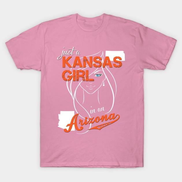 T-Shirt Damen Kansas Arizona Harajuku Print Kawaii T-Shirt Sommer Kurzarm Damen T-Shirt Top Tee