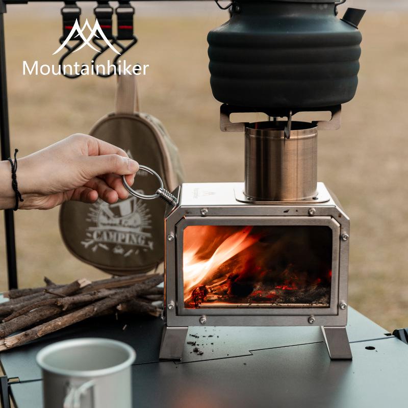 Folding Mountain Cubic Wood Stove: Outdoor Camping & Tent Heating, Water Boiling, Roasting, Fire Pit