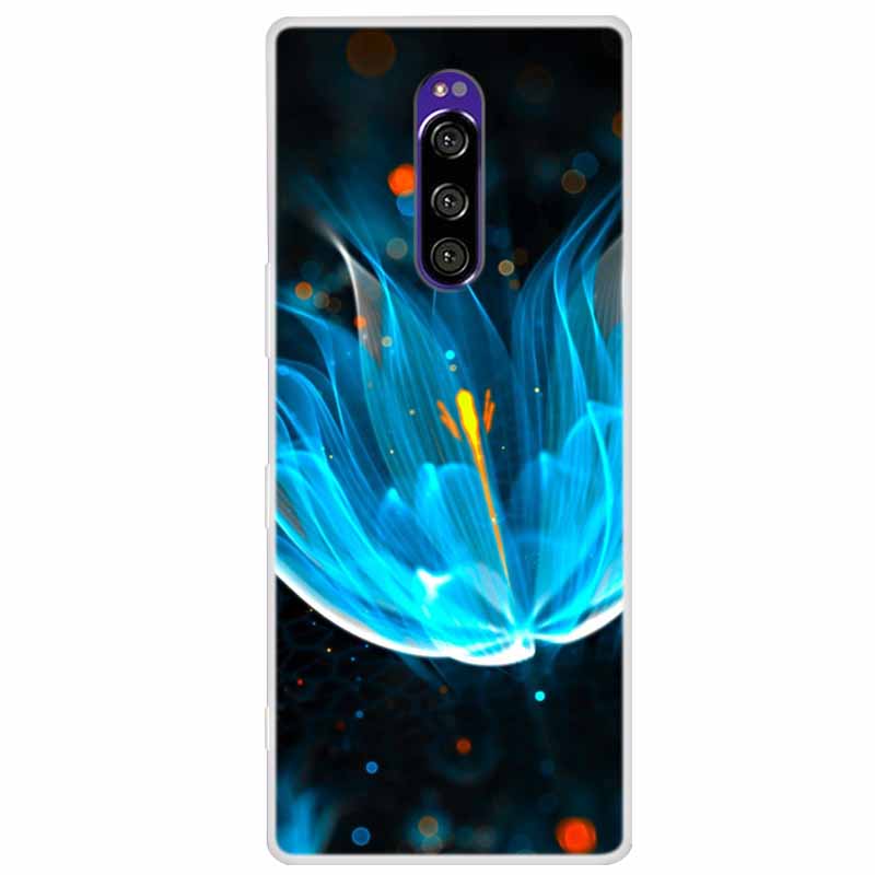 For Sony Xperia 1 Case Luxury Animals Transparent Cover for Sony Xperia1 XZ4 SO-03L SOV40 J8110 J9150 J8170 Phone Shells Covers