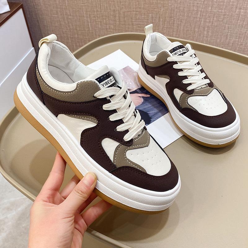 22 new Hong Kong style niche design board shoes ulzzang shoes ins trendy and thin thick-soled big head shoes
