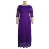 Plus Size Women's Four Seasons Bridesmaid Dress Banquet Annual Meeting Lace Pocket Dress