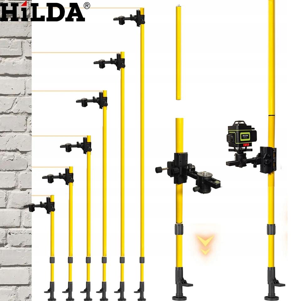 POZIOMICA LASEROWA LASER HILDA 3D 12 LINII PRO LASER KRZYŻOWY TYCZKA 420 cm