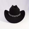 1Women's Sparkling Rhinestone Decorated Cowboy Hat Western Style Sequin Rhinestone Cowboy Hat Suitable for Parties and Daily Use