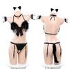 Cat Sexy Sexy Extreme Cat Ear Fluffy Sexy Open Erotic Sexy Halloween 7 Piece Set [Ahegao] Cosplay, Lingerie, Women's Cosplay, Headband, Tail, Cute,