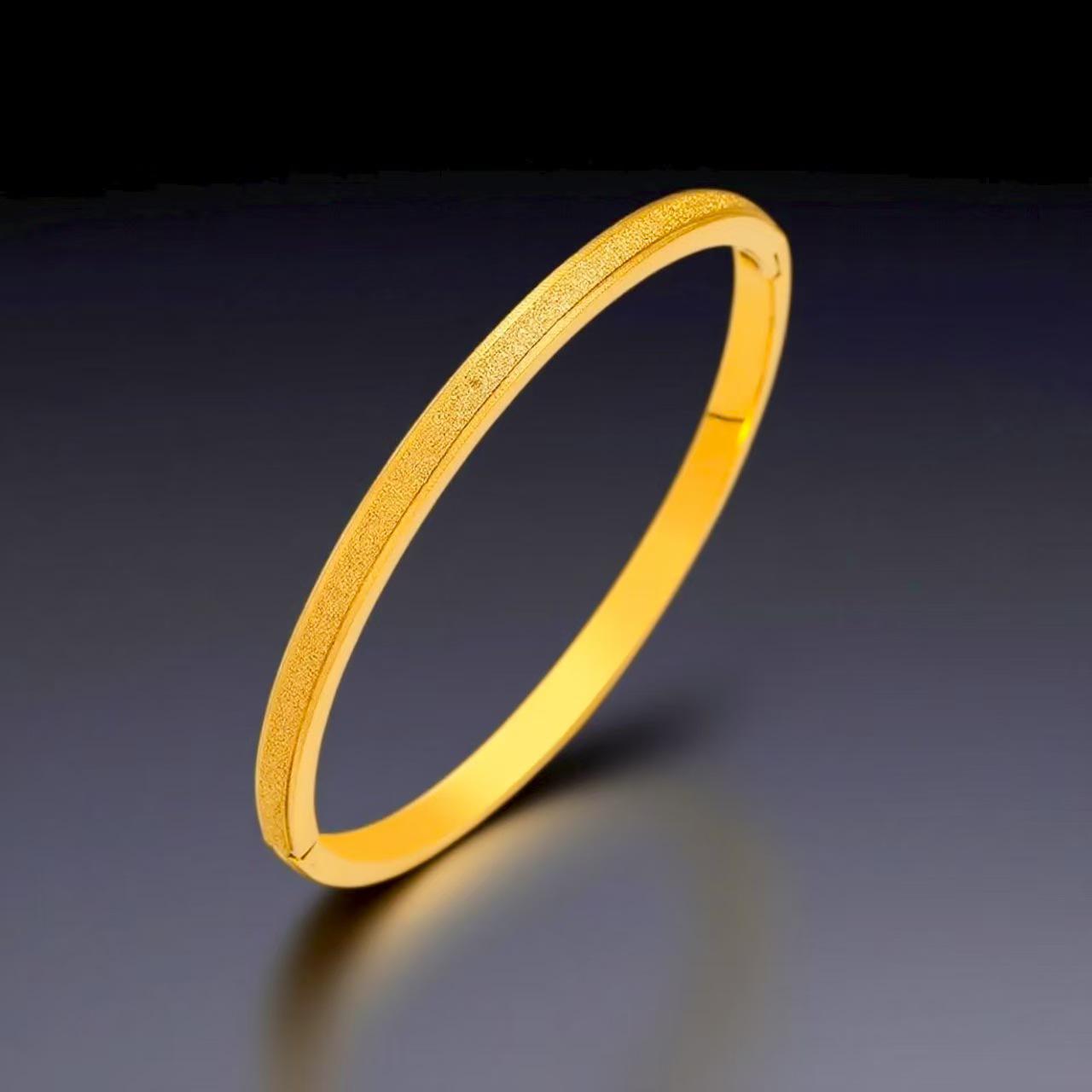 Luxurious Non-fading Titanium Steel Gold Frosted Bracelet