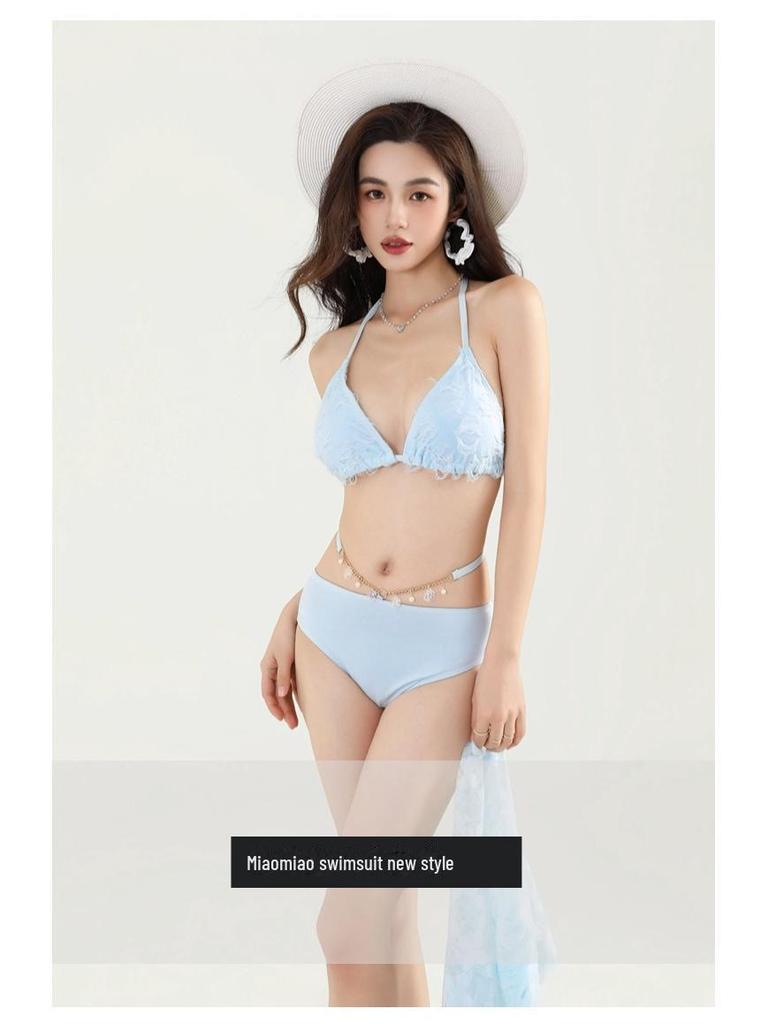 2025 New Hot Girl Style Sexy Three-Piece Bikini Swimsuit