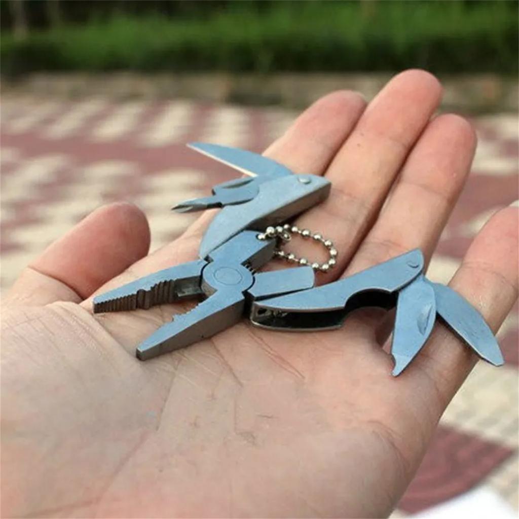 Mini Multi-Purpose Folding Pliers Compact 5-in-1 Multipurpose Pliers & Knife Set for Outdoors Camping Hiking Fishing