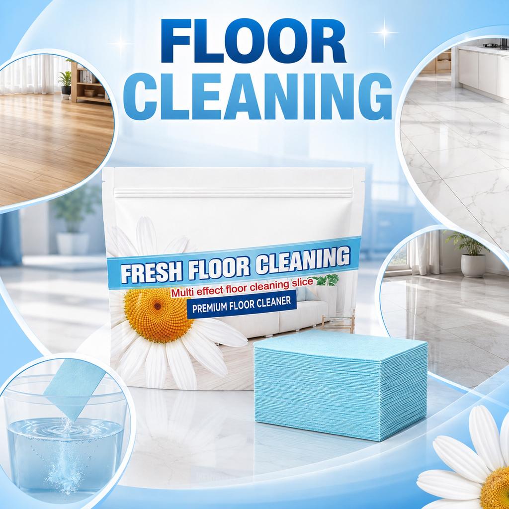 Fogli Detergenti per Pavimenti Multi-Azione per Casa e Ufficio Detergente Premium per Pavimenti 30 Pezzi Formula Dissolvibile Pratica per Diverse Superfici