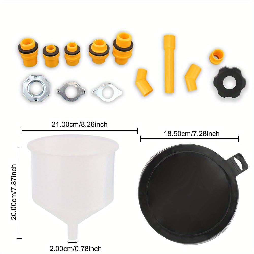 15pcs/Set Plastic Filling Funnel Spout, Fit Universal Vehicles, Spill Proof Coolant Filling Kit