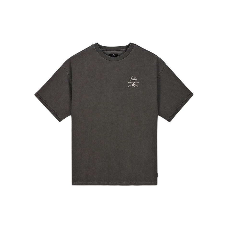 Converse Drop Shoulder Sleeve T-Shirt Men's Black 10024663-A01