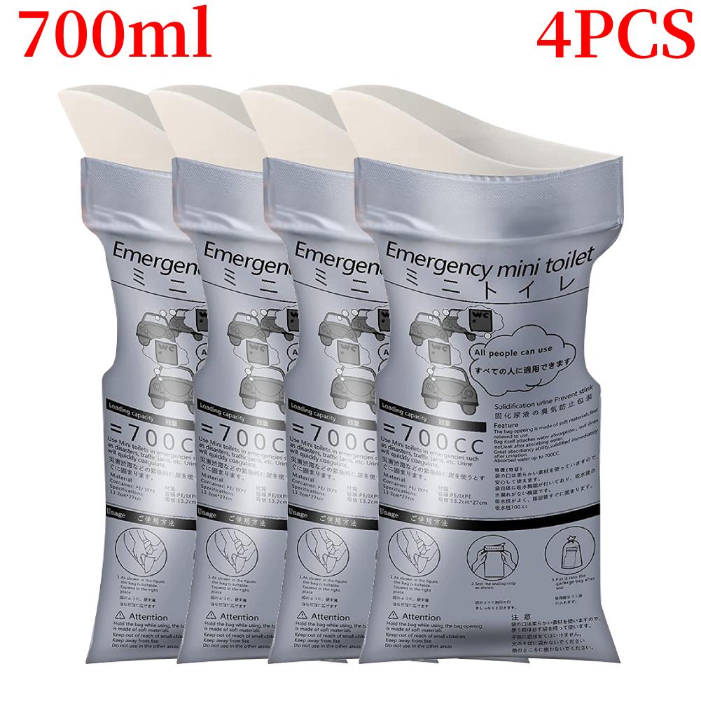 4-32 Stück Tragbare Notfall-Urinalbeutel Outdoor Camping Pinkelbeutel Einweg Reise Erbrochenenbeutel Mobile Toilette für Männer Frauen Kinder