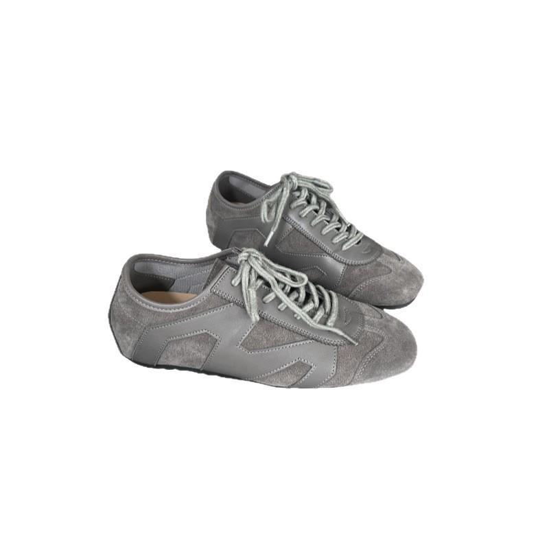 Retro leather red German training shoes women's 2025 new versatile color matching casual board shoes sports height increasing Forrest Gump shoes women