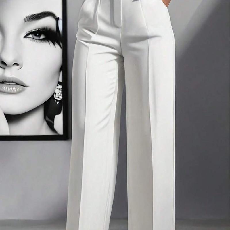 Women's High Waist Wide Leg Pants Tailored Flowy Trousers Casual Work Pants
