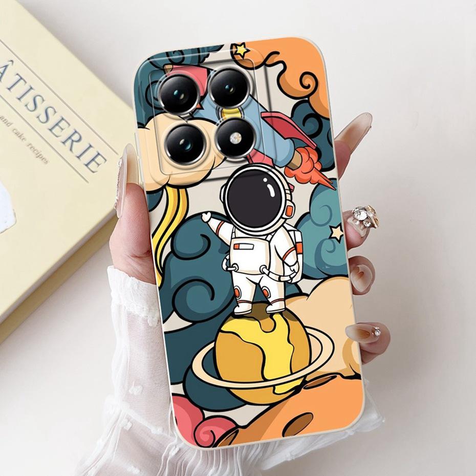 Cartoon Case For Xiaomi 14T Pro / 14T 5G Lens Protective Jelly Soft Silicone Cover For Xiaomi Mi14T 14TPro Phone Cases