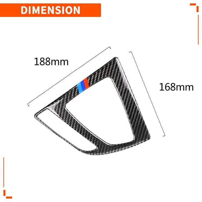 Carbon Fiber Trim Frame Fits BMW F30 F35 3 4 Series Gear Shift Knob Panel Cover