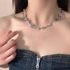 Five-pointed Star Aesthetic Necklace Diamonds Inlay Simple Clavicle Chain Women Girls Wedding Jewelry Birthday Gift