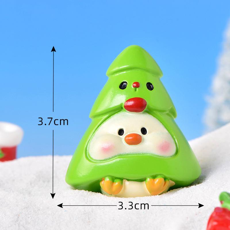 Cute Festive Resin Christmas Tree And Animal Figurines For Holiday Decor