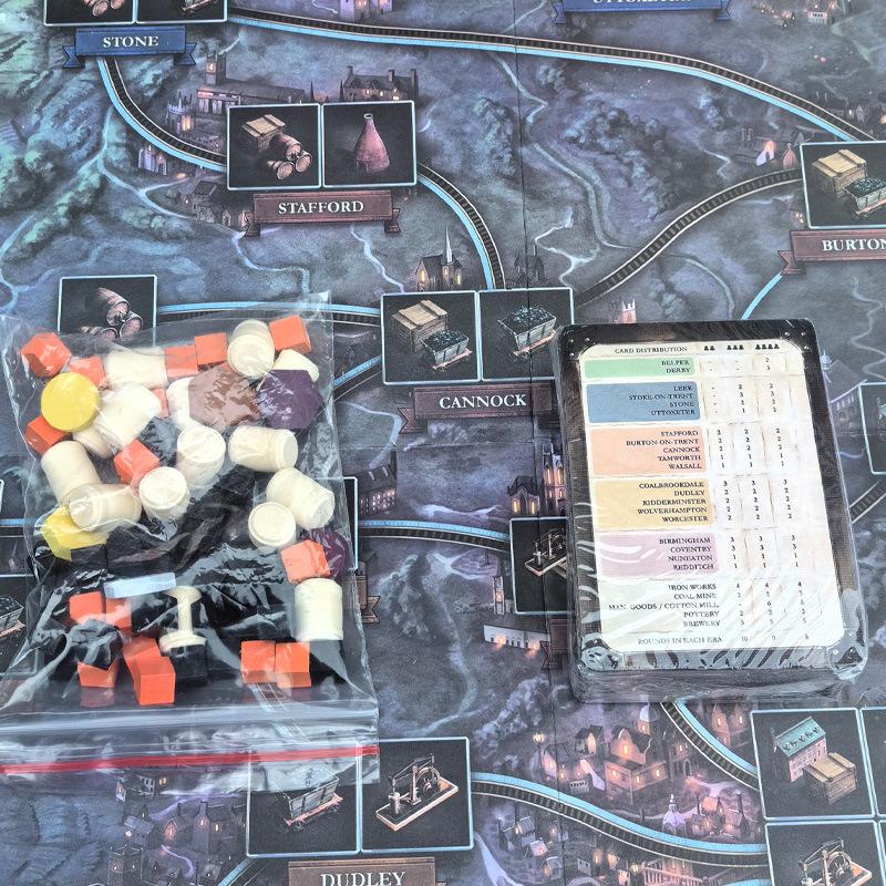 English Version Brass Industrial Revolution Birmingham Strategy Reasoning Large Board Game Party Table Game Cards
