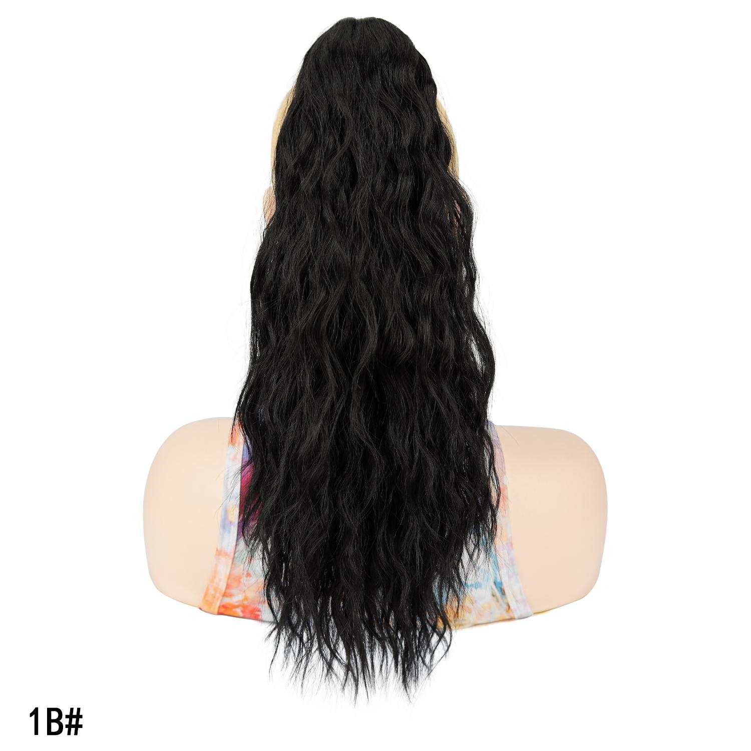 Короткий кудрявый хвост на заколке, наращивание волос, градиентный цвет, пышная прическа, накладка для волос для женщин, для ежедневного использования