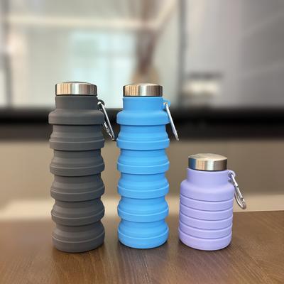 Bottiglia d'acqua pieghevole in silicone creativa per sport all'aria aperta, bottiglia d'acqua portatile, piccola capacità, tazza regolabile in silicone per bambini