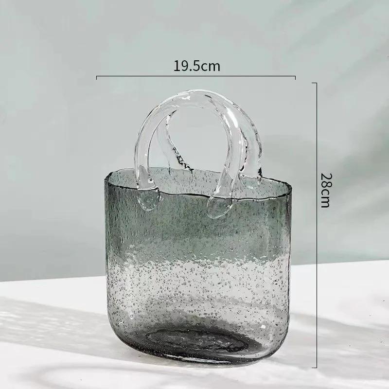 

Glass Flower Vase Nordic Style Glasses For Plants Transparent Bubble Glass Flower Vases Flower Pot Home Decor Table Ornaments серый