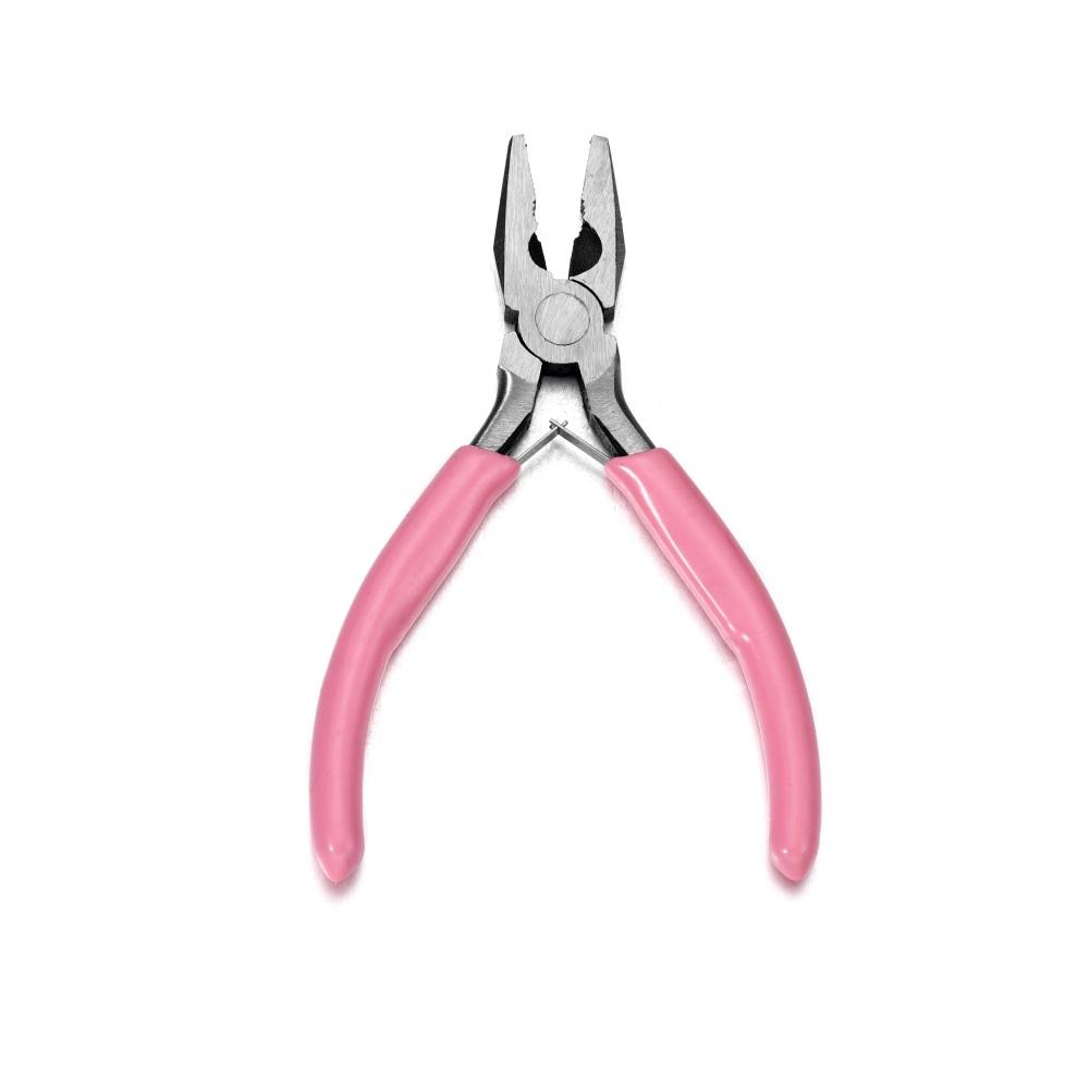 6 Style Pink Pliers Jewelry Making Tool Kits Mix Needle Spoon Tool Round Nose Plier Side Tweezers for Make DIY
