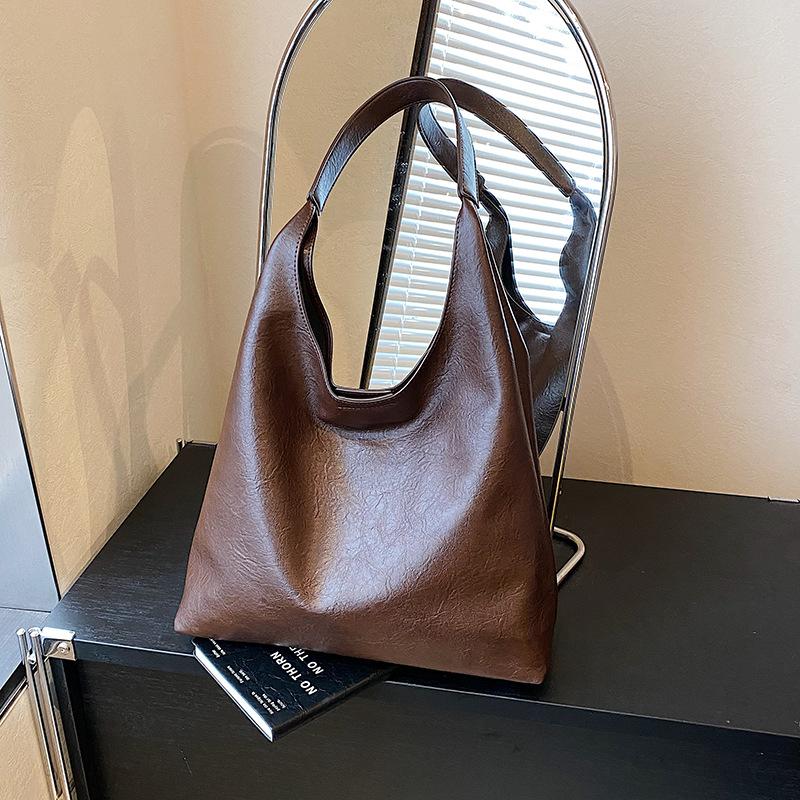 High-end Sense Large-capacity Bag Women's Autumn and Winter Maillard Fashion and Leisure Shoulder Tote Bag