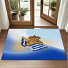 Real Sociedad FC Design Crystal Velvet Rug Soft Decorative Mat for Bedroom Entrance